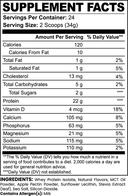 100% Whey Protein Isolate (Vanilla)